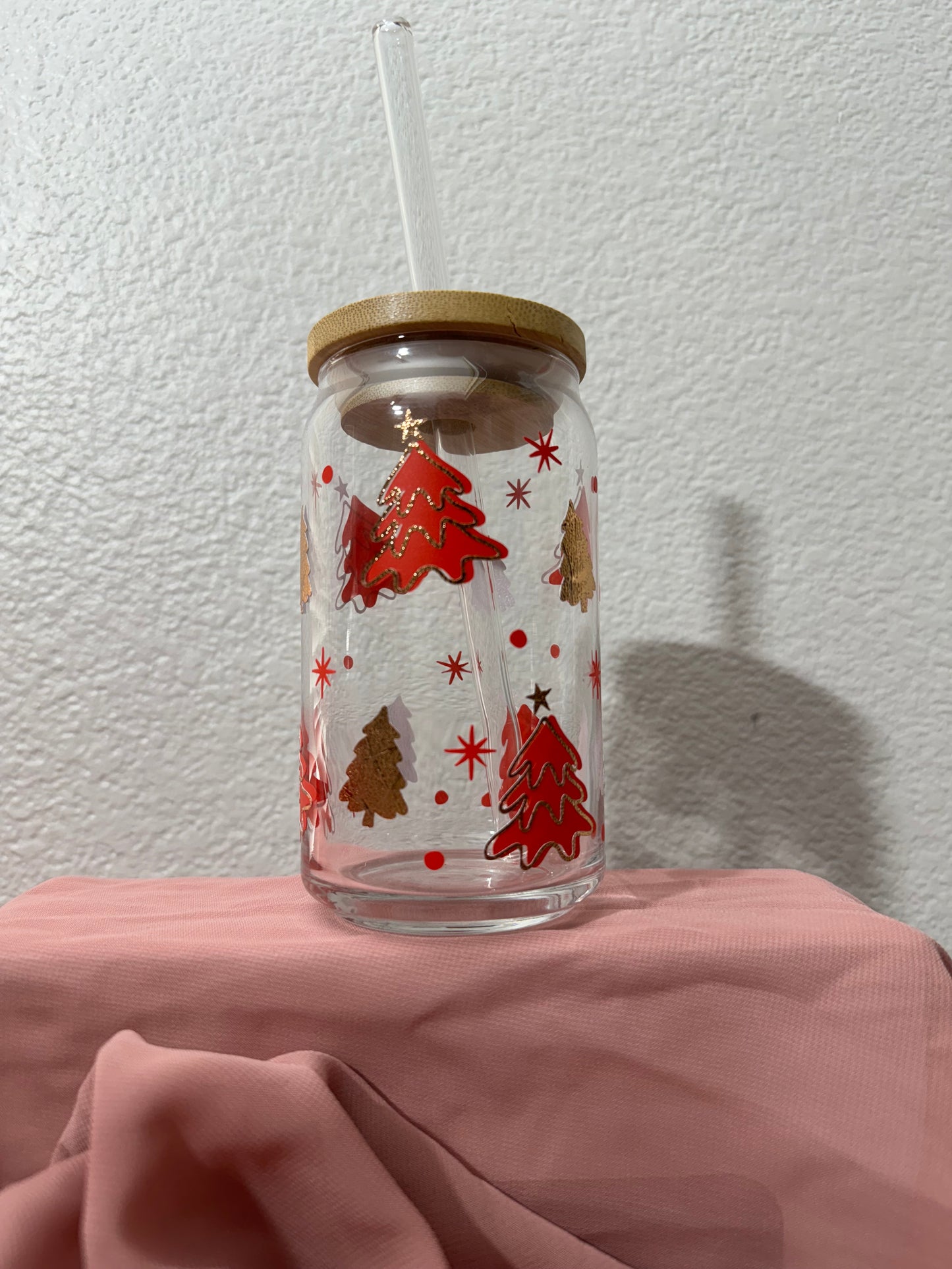 Christmas tree glass