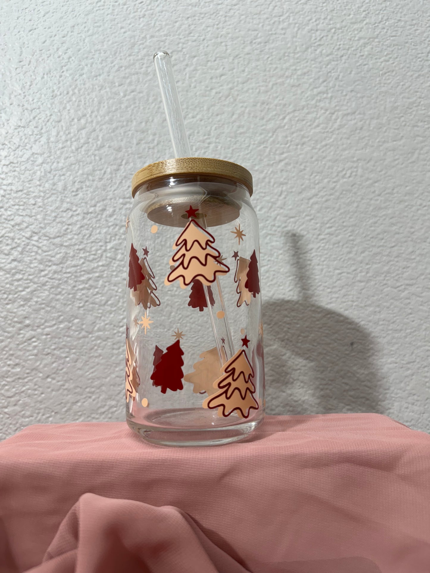 Christmas tree glass