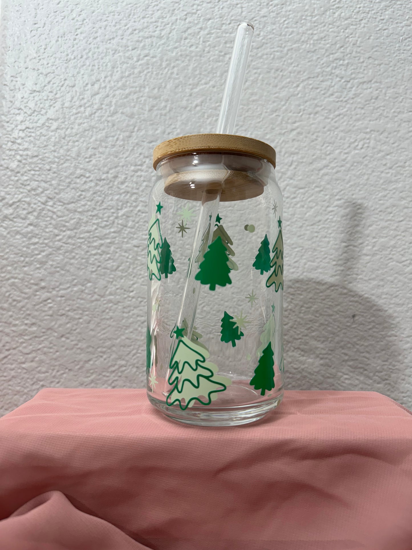 Christmas tree glass