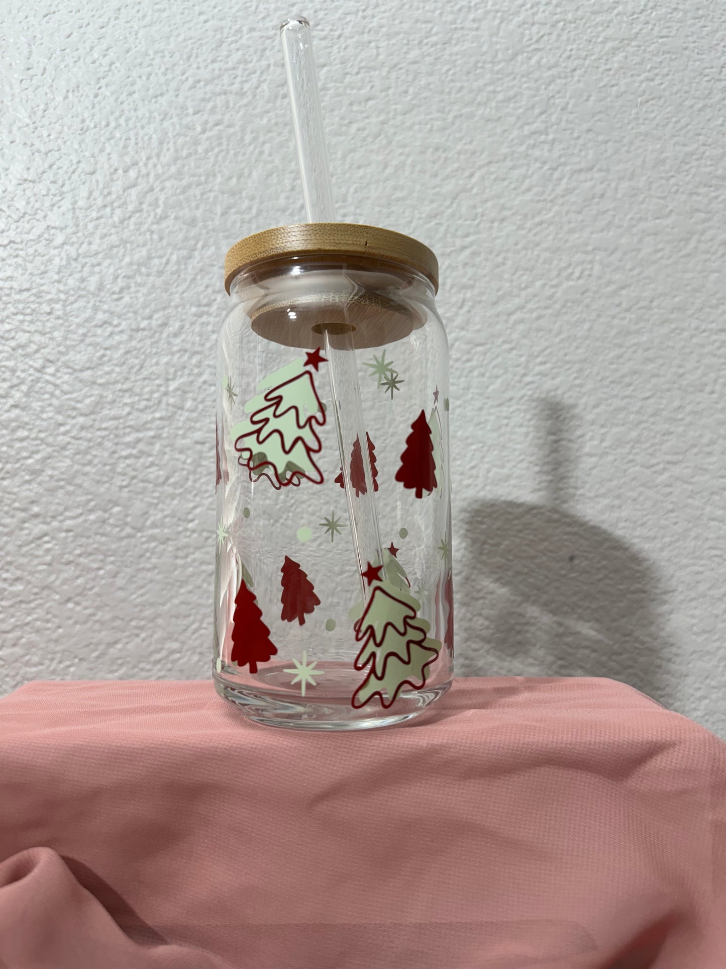 Christmas tree glass