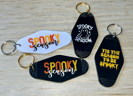 Spooky Season Motel Keychains